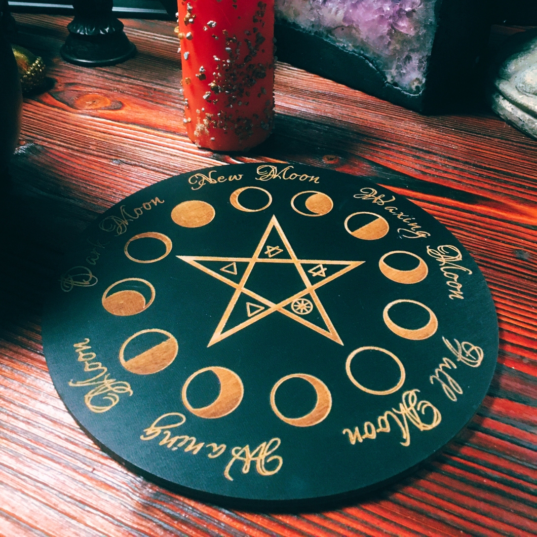 Ritual - Pendelplatte für deinen Altar mit Pentagram