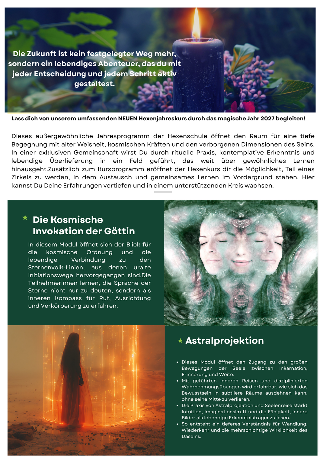 Hexen - Meisterinnen Jahreskurs 2027 * 22 Zoom Live Kurse im Circle*