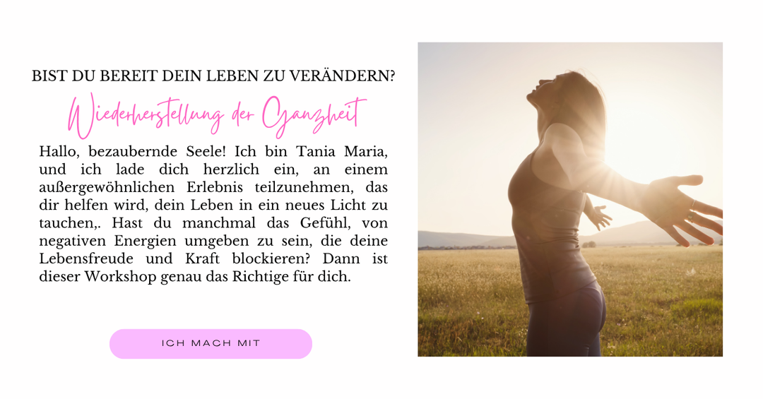 Schamanisches Clearing & Seelenrückholung / Live Zoom Kurs in 2 Teilen mit Tania Maria