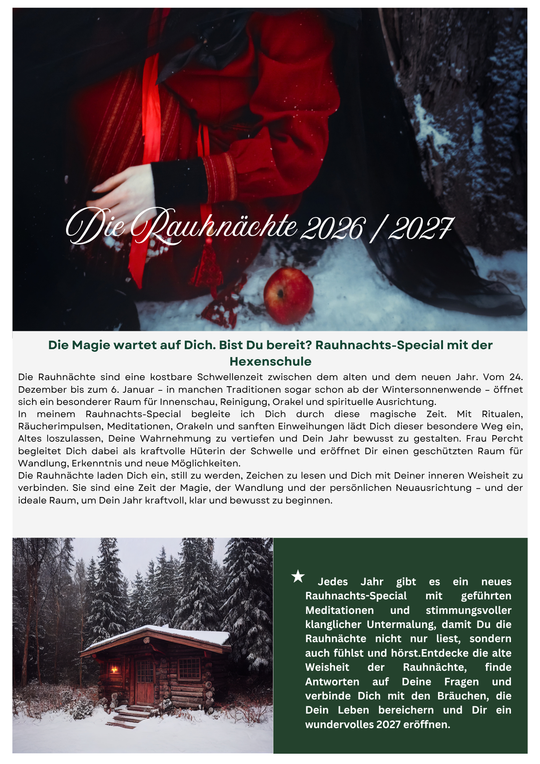 Hexen - Meisterinnen Jahreskurs 2027 * 22 Zoom Live Kurse im Zirkel*