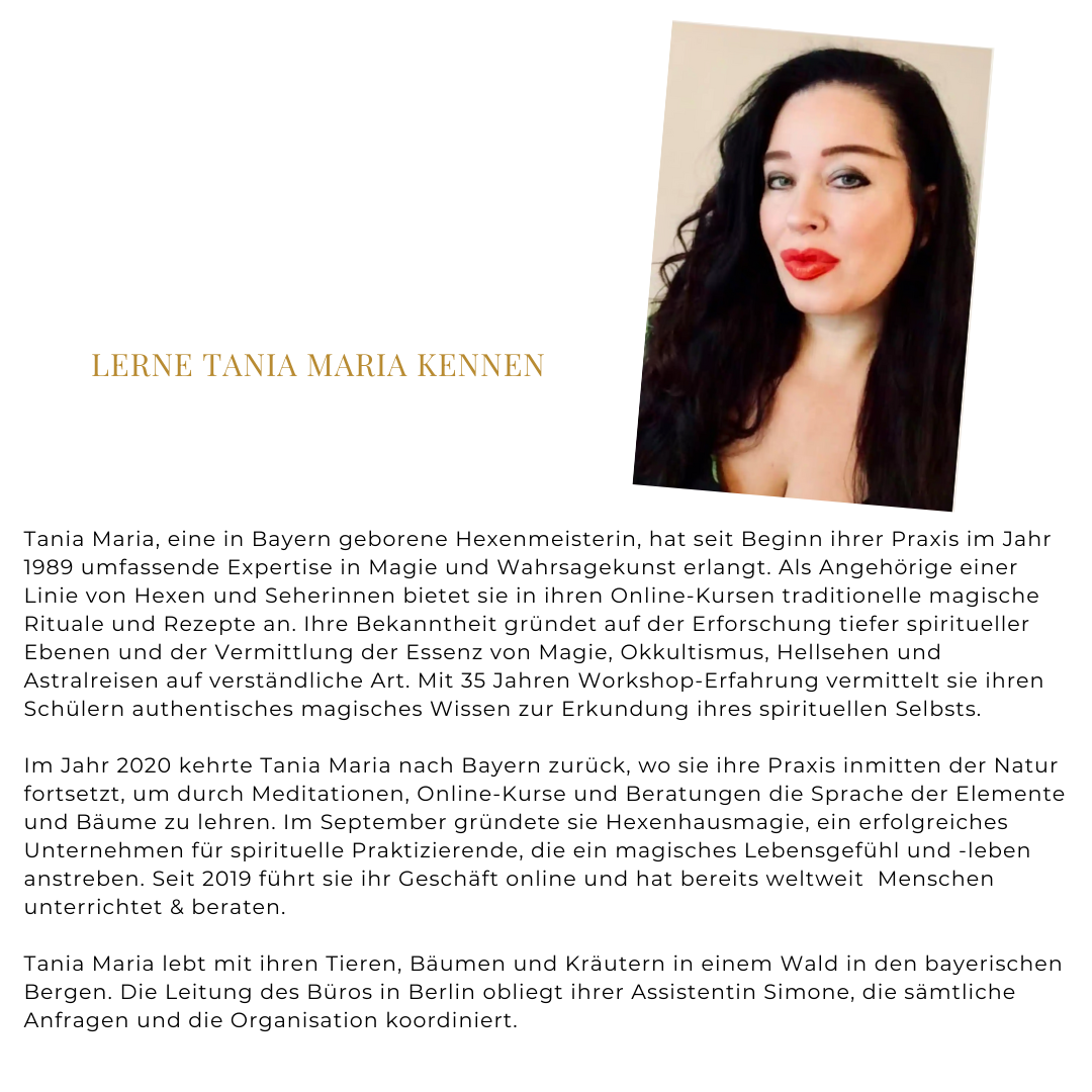 * Hexen Basic * Online Kurs mit Tania Maria!!!! NEU !!!!